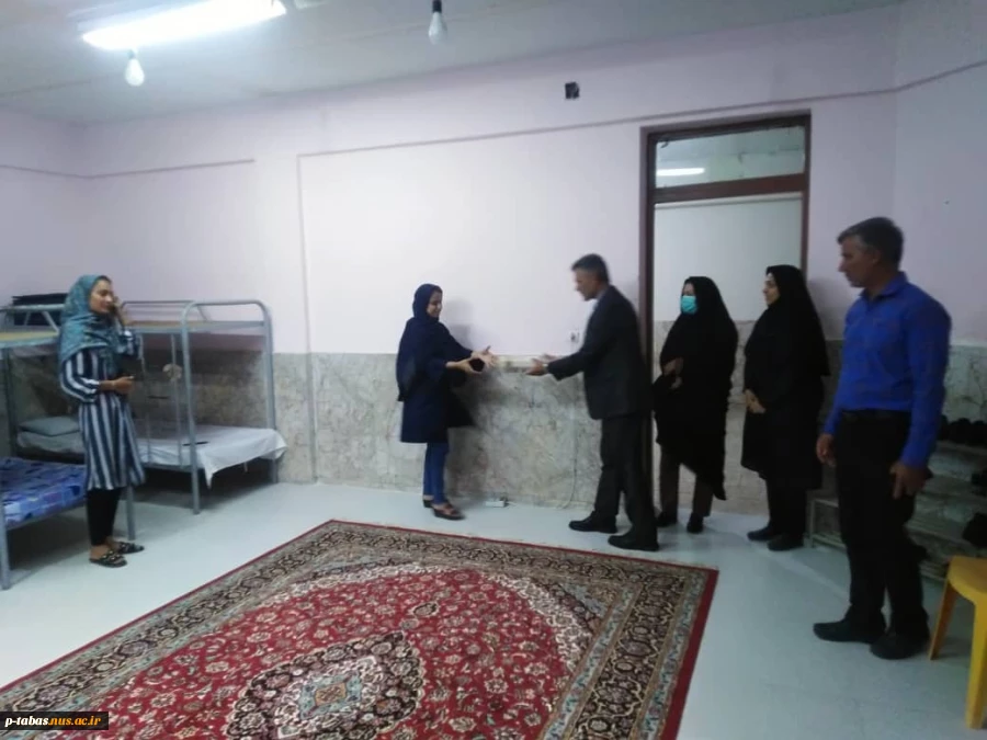 بازدید رئیس آموزشکده فنی امام علی (ع) طبس و کارکنان از خوابگاه دختران به مناسبت هفته خوابگاه ها
 2