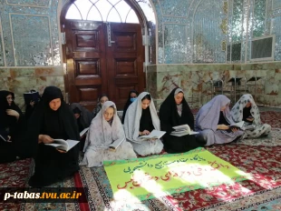 مراسم غبارروبی و اهداء گل به مقام شامخ شهدا و زیارت امام زاده حسین بن موسی الکاظم (ع) طبس توسط دانشجویان آموزشکده فنی طبس واحد دختران 3