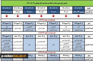 جدول زمان بندی حذف‌ و اضافه ترم بهمن 1401